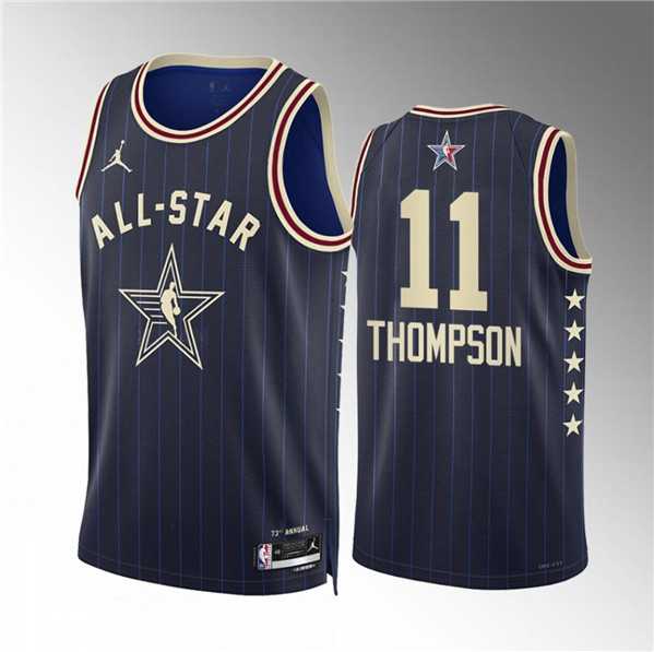 Mens 2024 All-Star #11 Klay Thompson Navy Stitched Basketball Jersey